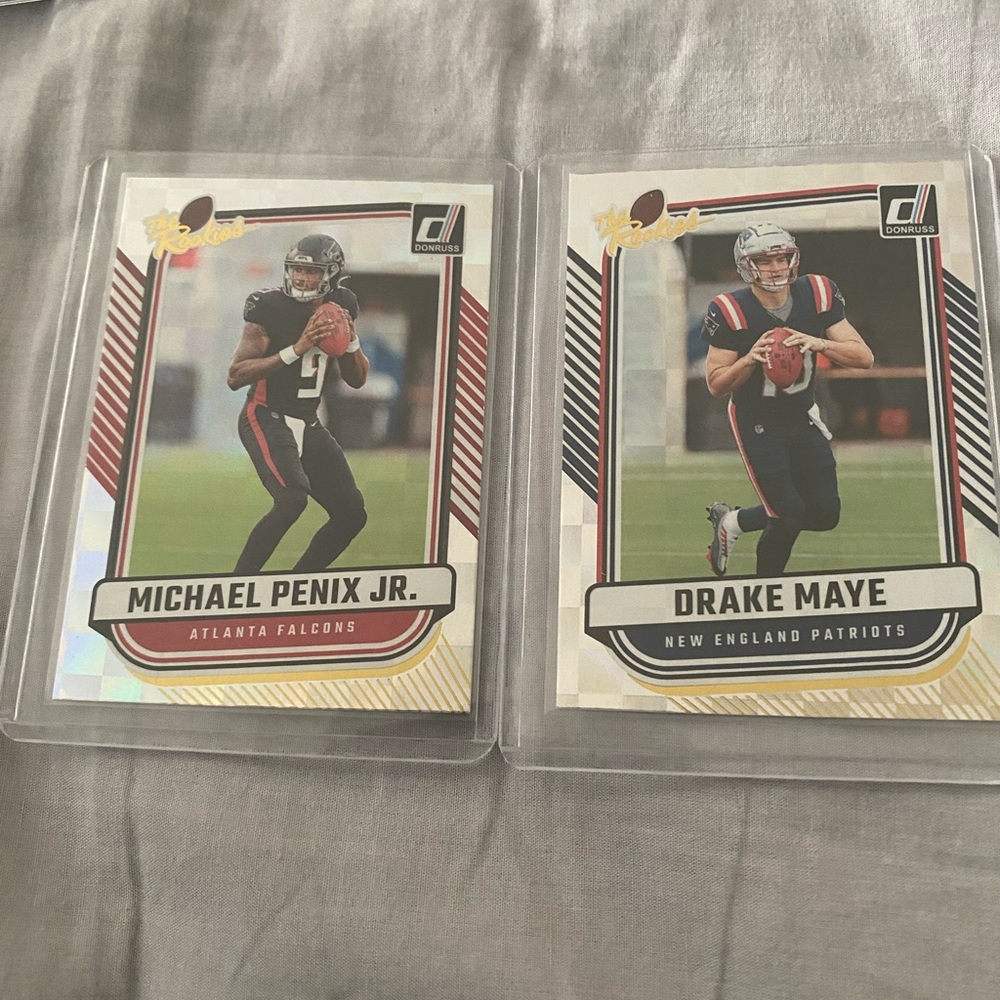 Michael Penix Jr. and Drake Maye Football Cards